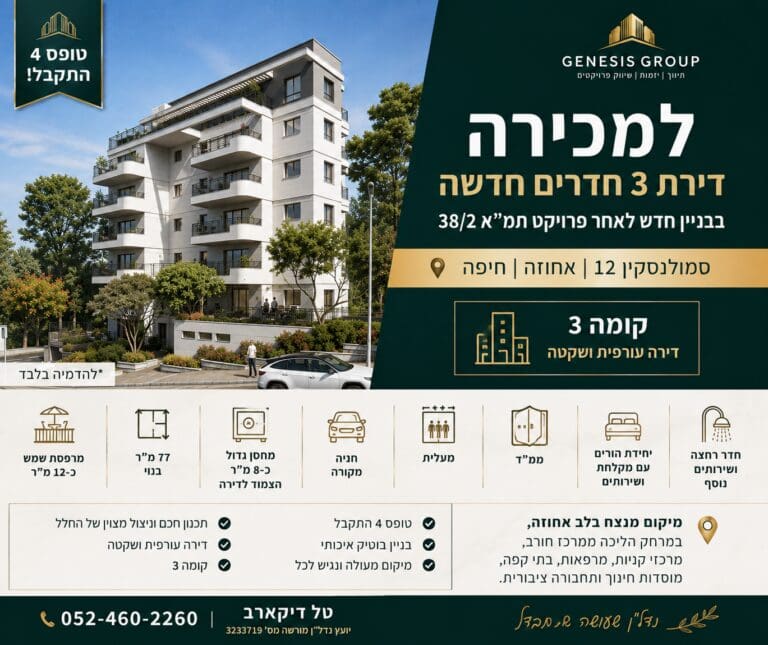 סמולנסקין 12 דירת 3 חדרין הדמיה