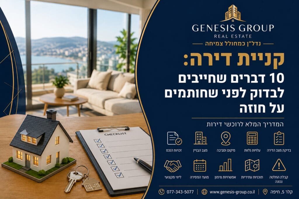 קניית דירה - 10 דברים שחייבים לבדוק לפני שחותמים על חוזה